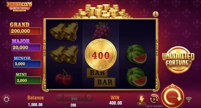Fortune Coins Unlimited Fortune - Lock & Respin Coin na may pagpapanatili ng barya